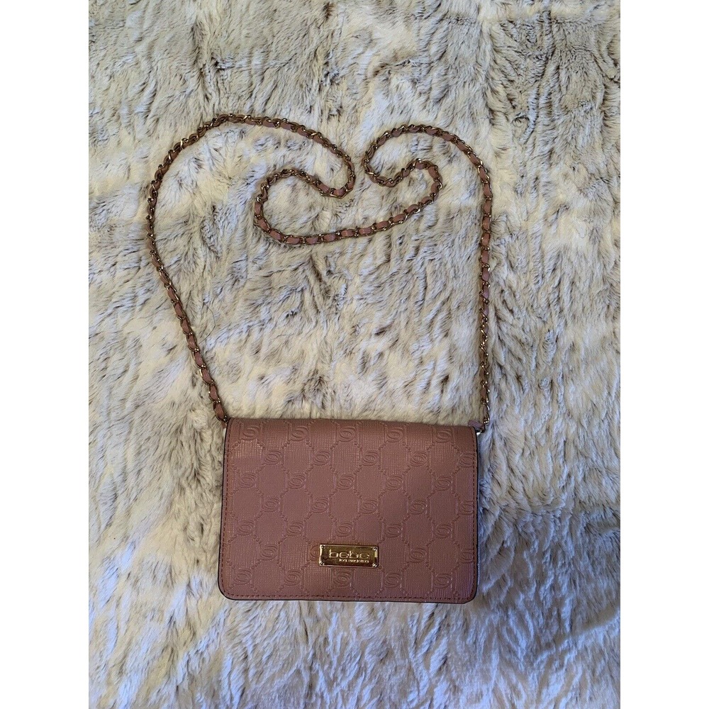 Bebe Dana Embossed Berry Crossbody Removable 44.5" Strap